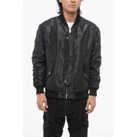 Bomber jacket Laminated Fabric Bomber Jacket With Ribbed Edges Barbati