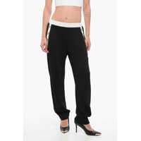Pantaloni casual Knitted Pants With Decorative Buttons Femei