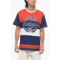 Tricouri Color Block Crew-Neck T-Shirt With Printed Logo Barbati