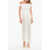 Elisabetta Franchi Sequined Dress With Draped Neckline White