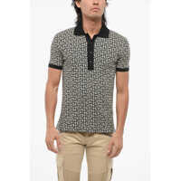 Tricouri Polo Cotton Jersey Polo Shirt With All-Over Monogram Barbati