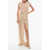 Elisabetta Franchi Red Carpet Sequined Maxidress With Cape Design Beige