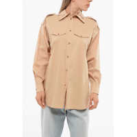 Camasi elegante Cotton Button-Down Shirt Femei