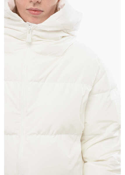 Geci de iarna Bacon Hooded Cloud Down Jacket With Front Zip White Femei (BM 18695155) 3