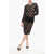 Elisabetta Franchi Embroidered Tulle See Through Sheath Dress Black