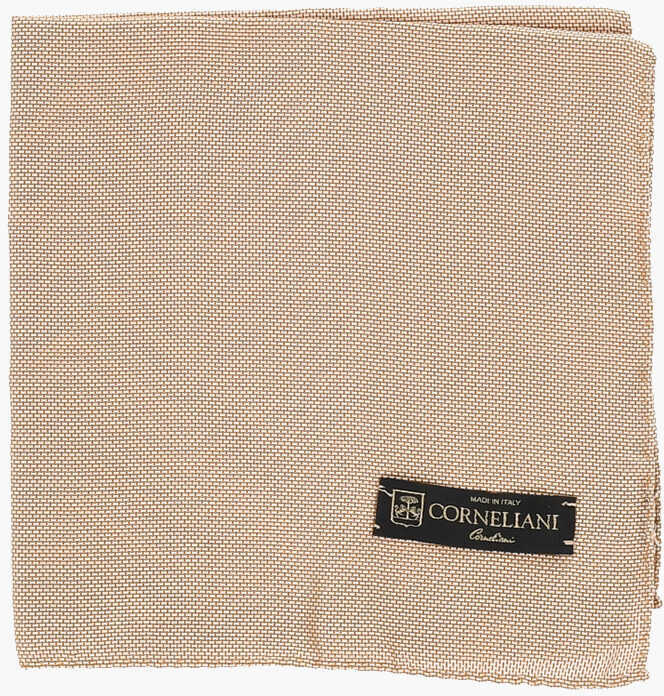 Cravate CORNELIANI Silk Ascot Tie With Matching Pocket Square Beige Barbati (BM 18695164) 4