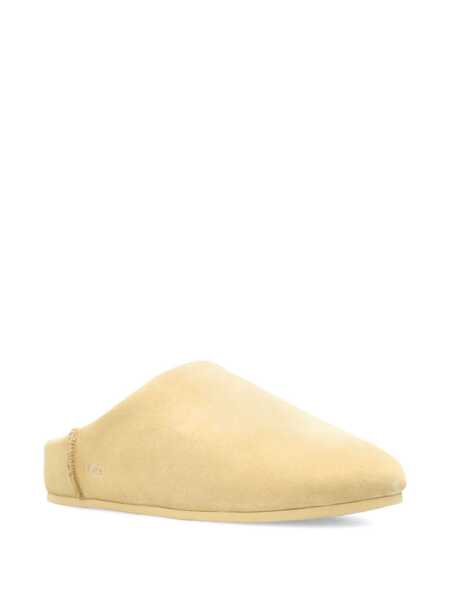 Balerini UGG Elea Beige Mules With Logo Lettering On The Side And Shearling Lining In Suede Woman Beige Femei (BM 18696486) 2