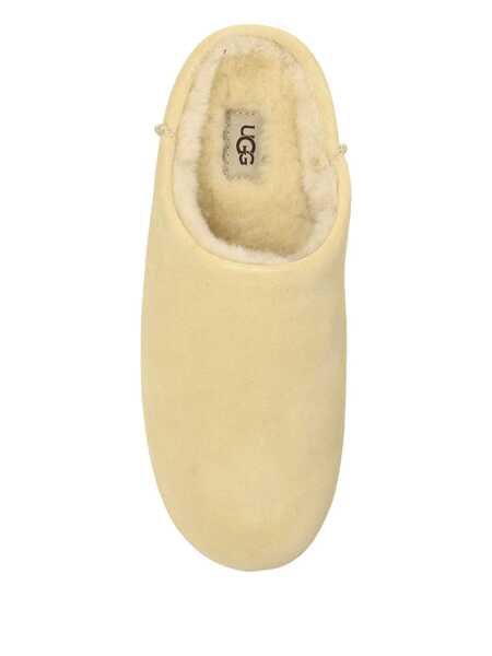 Balerini UGG Elea Beige Mules With Logo Lettering On The Side And Shearling Lining In Suede Woman Beige Femei (BM 18696486) 3