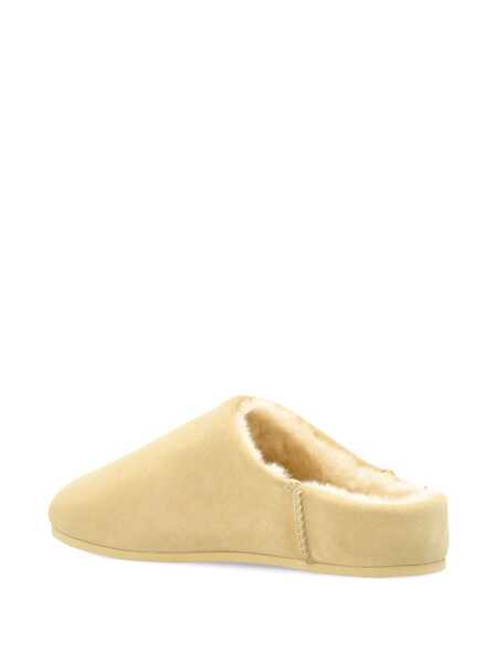 Balerini UGG Elea Beige Mules With Logo Lettering On The Side And Shearling Lining In Suede Woman Beige Femei (BM 18696486) 4