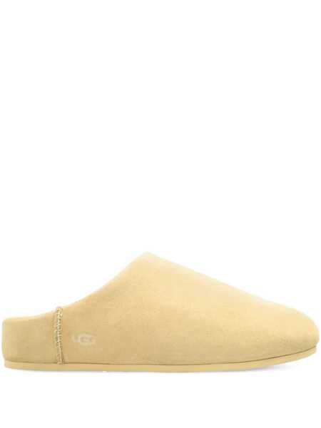 Balerini UGG Elea Beige Mules With Logo Lettering On The Side And Shearling Lining In Suede Woman Beige Femei (BM 18696486) 1