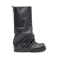 Bocanci The Attico Black Leather Boot The Attico Femei
