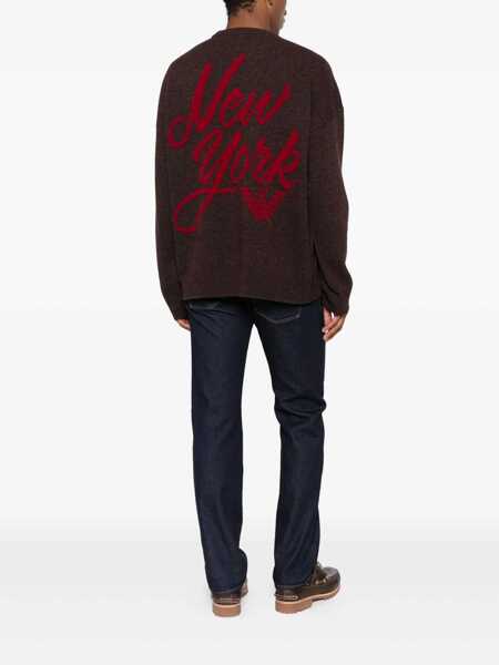 Pulovere Emporio Armani Emporio Armani Wool Blend Pullover PURPLE Barbati (BM 18697107) 2