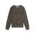Golden Goose GOLDEN UNISEX CREW NECK SWEATSHIRT DISTRESSED COTTON FLEECE WITH LOGO Gray