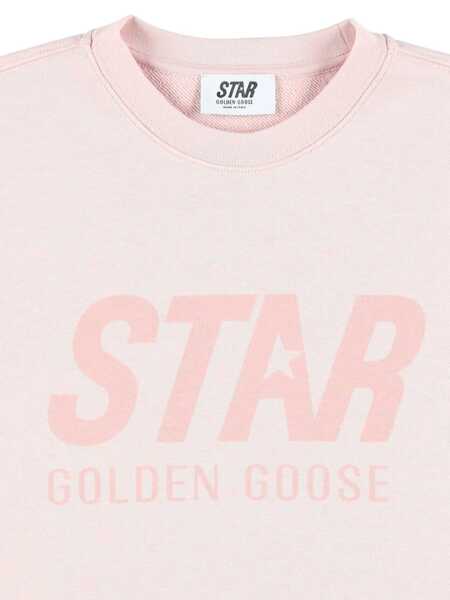 Bluze de trening Golden Goose STAR GIRLS CREWNECK REGULAR SWEATSHIRT NEW LOGO PRINT Pink Fete (BM 18697812) 3