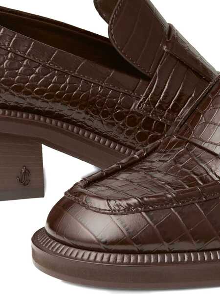 Mocasini Jimmy Choo Jimmy Choo Leather Loafer Brown Femei (BM 18698583) 3