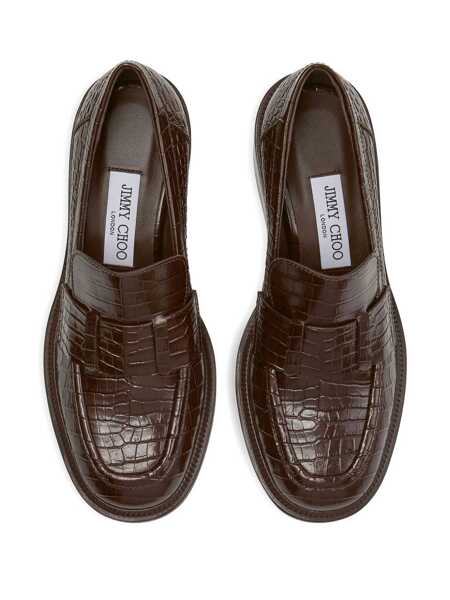 Mocasini Jimmy Choo Jimmy Choo Leather Loafer Brown Femei (BM 18698583) 4