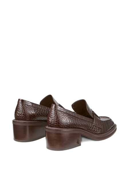 Mocasini Jimmy Choo Jimmy Choo Leather Loafer Brown Femei (BM 18698583) 5