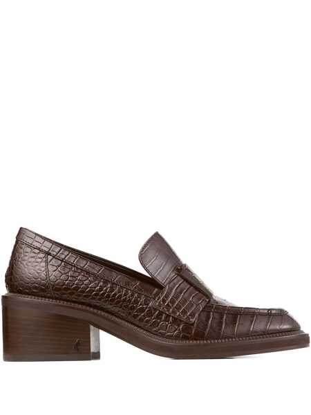 Mocasini Jimmy Choo Jimmy Choo Leather Loafer Brown Femei (BM 18698583) 1