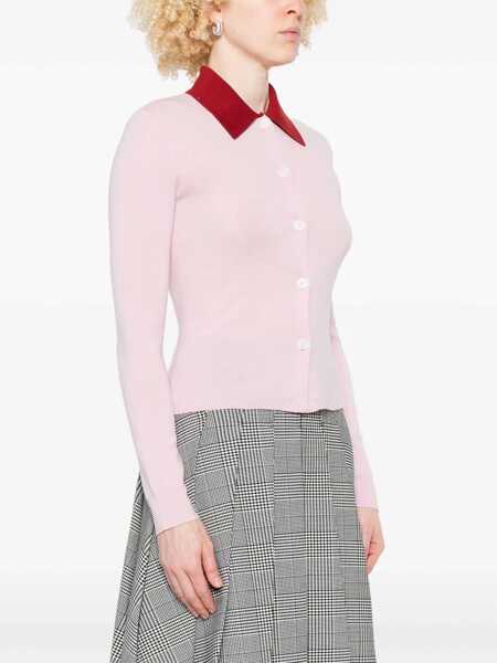 Cardigane Self-Portrait Merino Wool Cardigan PINK Femei (BM 18698623) 3