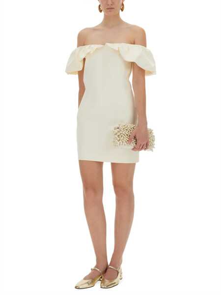 Rochii casual ROTATE Birger Christensen Mini Dress With Bare Shoulders IVORY Femei (BM 18698626) 2