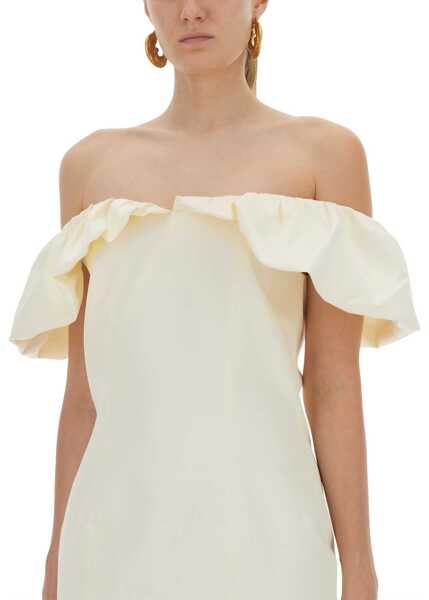 Rochii casual ROTATE Birger Christensen Mini Dress With Bare Shoulders IVORY Femei (BM 18698626) 4