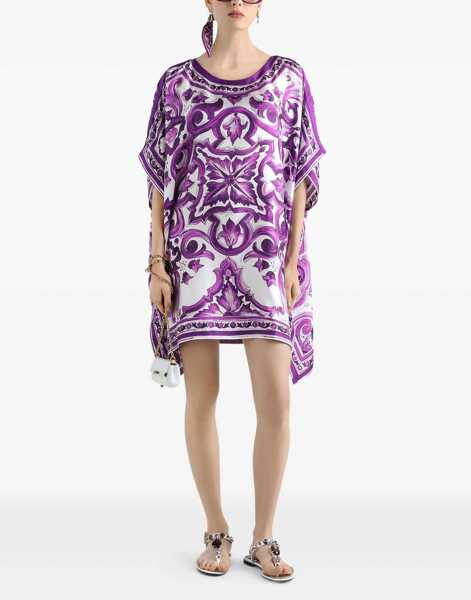 Rochii casual Dolce & Gabbana Caftan With Print PURPLE Femei (BM 18698635) 2