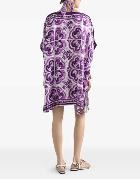 Rochii casual Dolce & Gabbana Caftan With Print PURPLE Femei (BM 18698635) 3