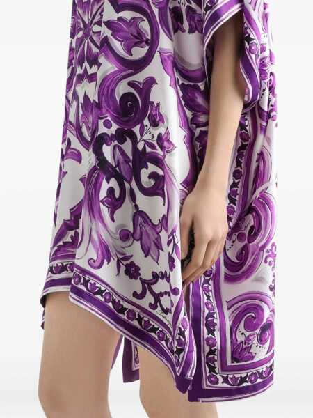 Rochii casual Dolce & Gabbana Caftan With Print PURPLE Femei (BM 18698635) 4