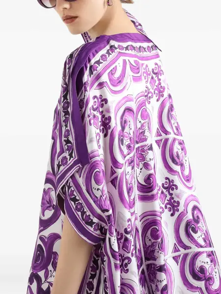 Rochii casual Dolce & Gabbana Caftan With Print PURPLE Femei (BM 18698635) 5