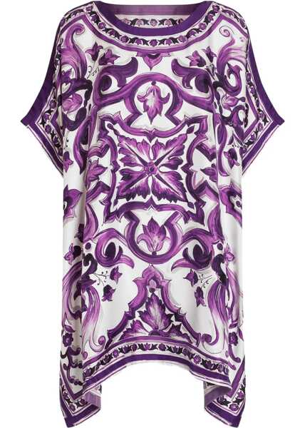 Rochii casual Dolce & Gabbana Caftan With Print PURPLE Femei (BM 18698635) 1