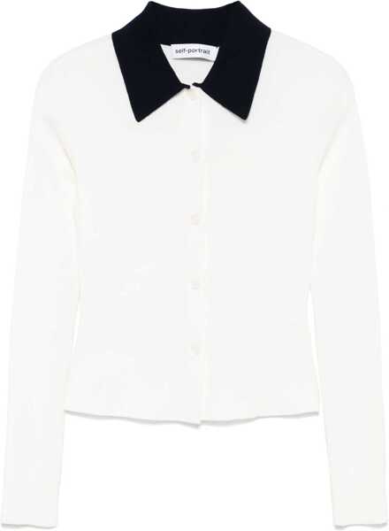 Cardigane Self-Portrait Merino Wool Cardigan IVORY Femei (BM 18698638) 1