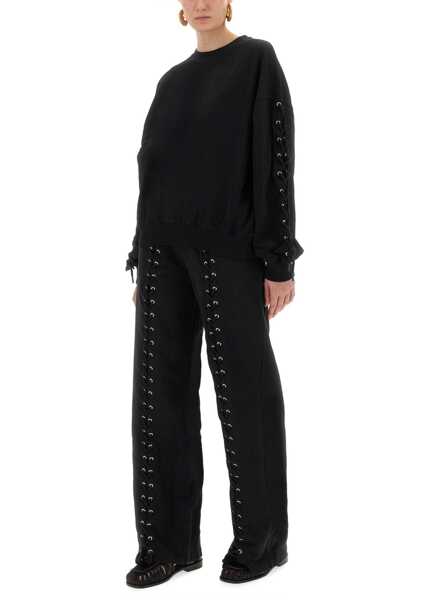 Pantaloni casual ROTATE Birger Christensen Sports Pants With Laces BLACK Femei (BM 18698641) 2