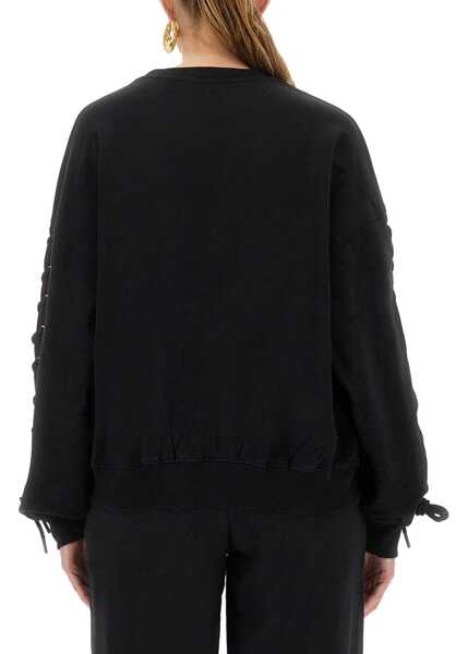 Bluze de trening ROTATE Birger Christensen Sweatshirt With Laces BLACK Femei (BM 18698644) 3