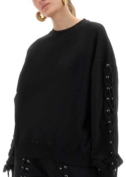Bluze de trening ROTATE Birger Christensen Sweatshirt With Laces BLACK Femei (BM 18698644) 4