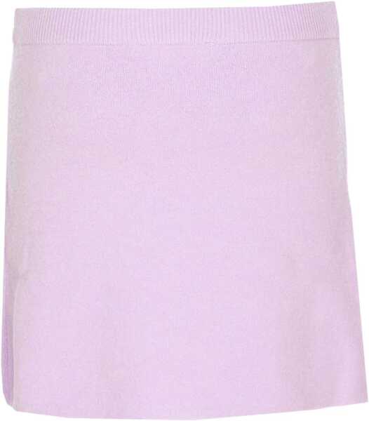 Fuste casual Self-Portrait Knit Skirt With Crystals LILAC Femei (BM 18698653) 2