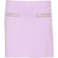 Fuste casual Knit Skirt With Crystals Femei
