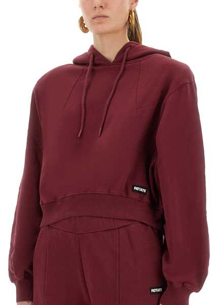 Bluze de trening ROTATE Birger Christensen Terry Back Hoodie BORDEAUX Femei (BM 18698665) 4