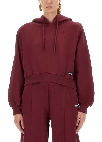 Bluze de trening ROTATE Birger Christensen Terry Back Hoodie BORDEAUX Femei (BM 18698665) 1