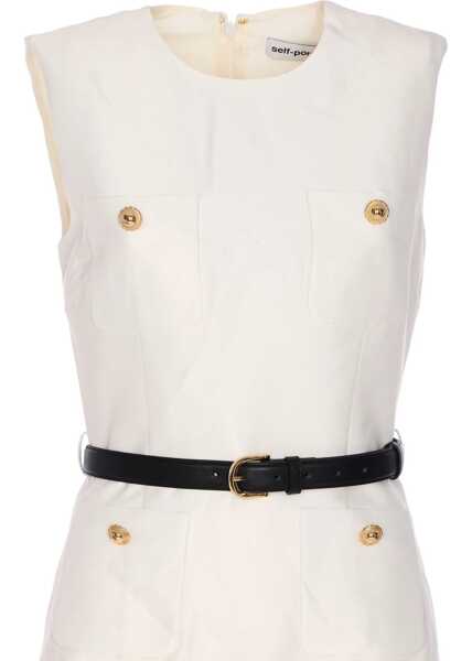 Rochii casual Self-Portrait Taffeta Mini Dress IVORY Femei (BM 18698683) 4