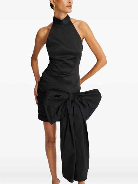 Rochii ROTATE Birger Christensen Rotate Birger Christensen Satin Dress With Bow Black Femei (BM 18699576) 4