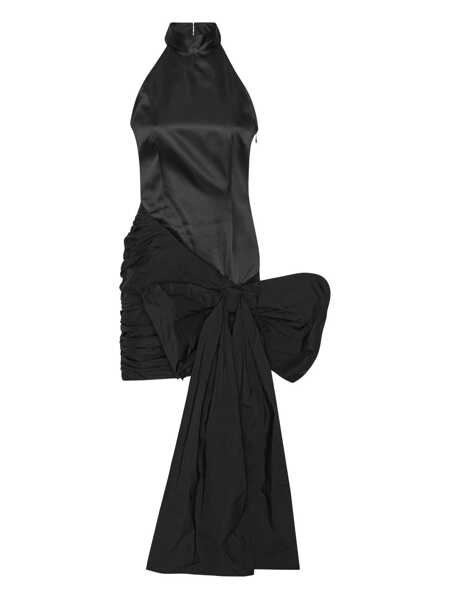 Rochii ROTATE Birger Christensen Rotate Birger Christensen Satin Dress With Bow Black Femei (BM 18699576) 1