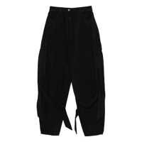 Blugi The Attico Black Jeans With A Contrasting Panel Design And Tie Details Femei