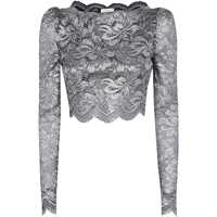 Topuri Rabanne Cropped Long Sleeves Lace Top Clothing Femei