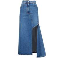 Fuste Alexander McQueen Denim Midi Skirt Femei