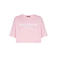 Tricouri Balmain Logo Crop T-Shirt Femei