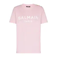 Tricouri Balmain Gold Button T-Shirt Femei