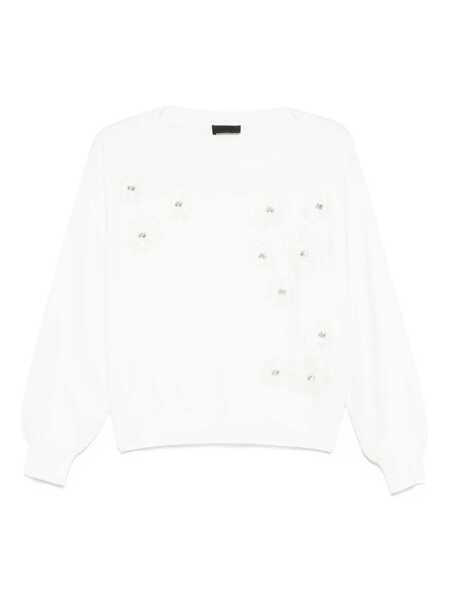 Pulovere Liu Jo Liu Jo White Top With Beads WHITE Femei (BM 18701703) 1
