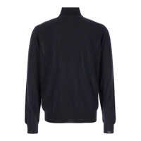 Topuri PLAIN Blue Turtleneck With Long Sleeves In Wool Man