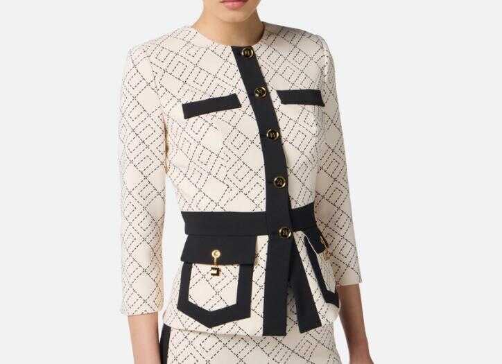 Geci Elisabetta Franchi Elisabetta Franchi Jackets LATTE/NERO Femei (BM 18702135) 2