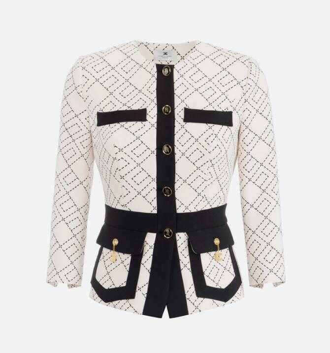 Geci Elisabetta Franchi Elisabetta Franchi Jackets LATTE/NERO Femei (BM 18702135) 1